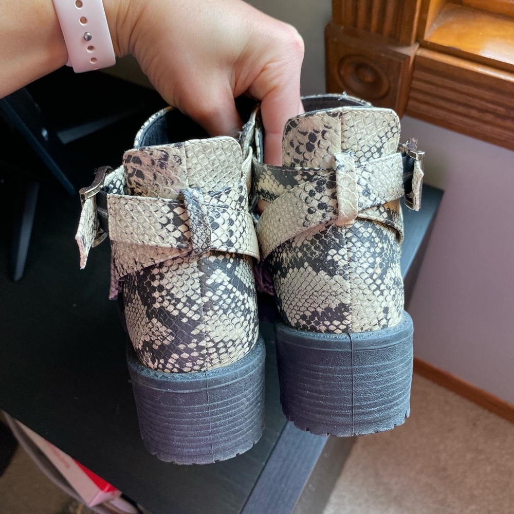 Qupid Snake Booties With Zipper On Side - image 5